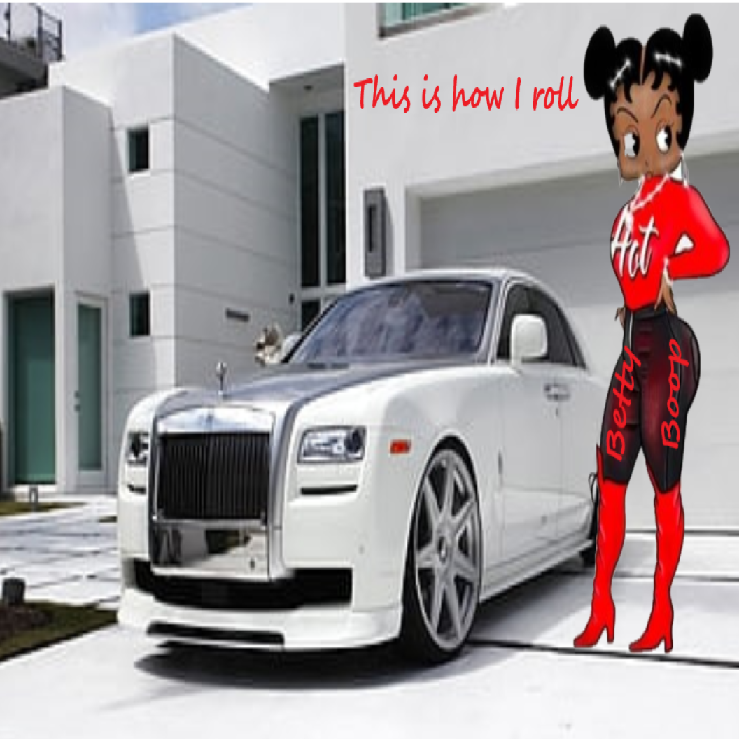 T- Roll01 - This Is How I Roll Betty Boop T-shirt (Earrings not included- purchase separate)