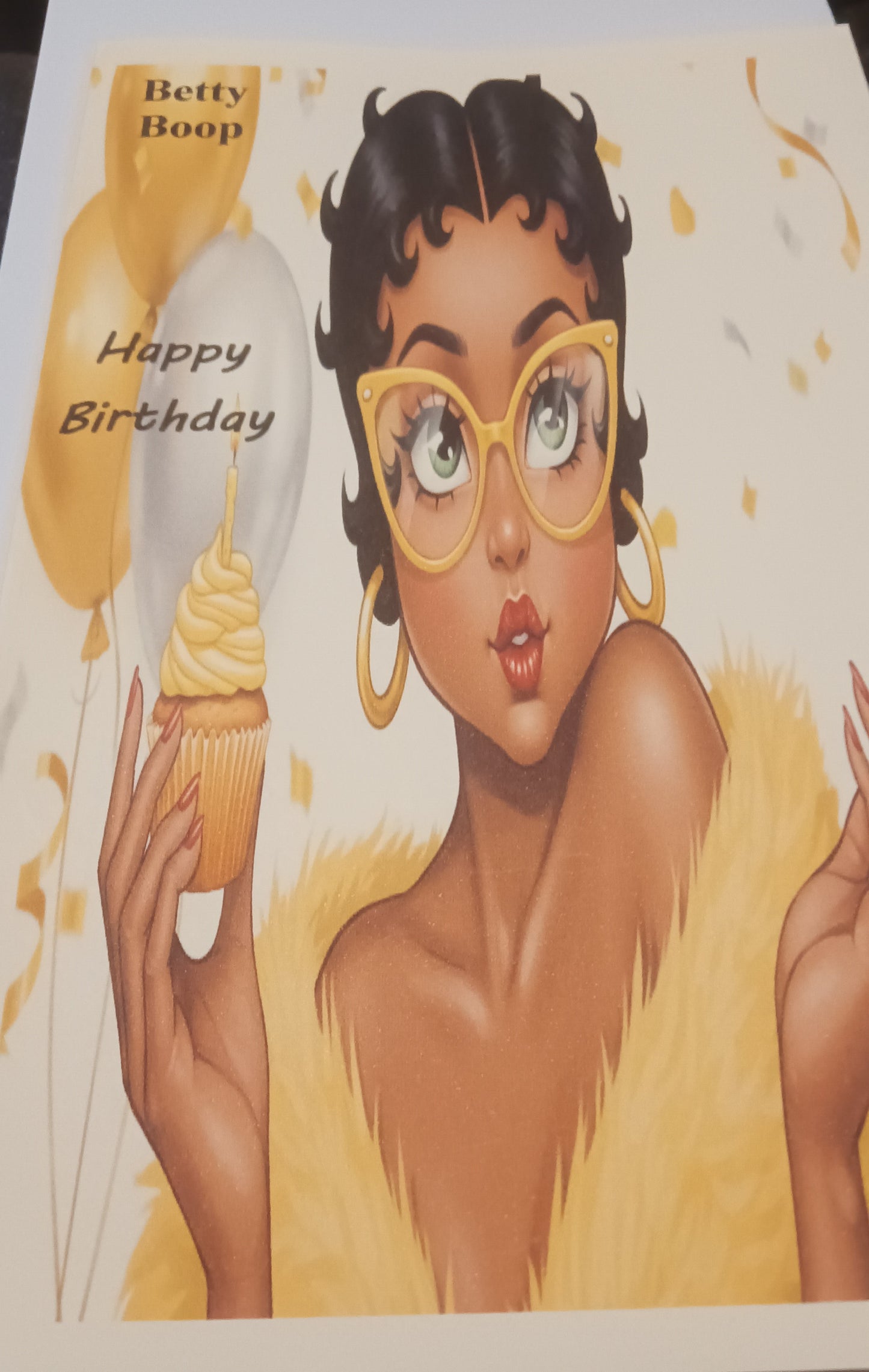 Black Betty Boop Happy Birthday Cards