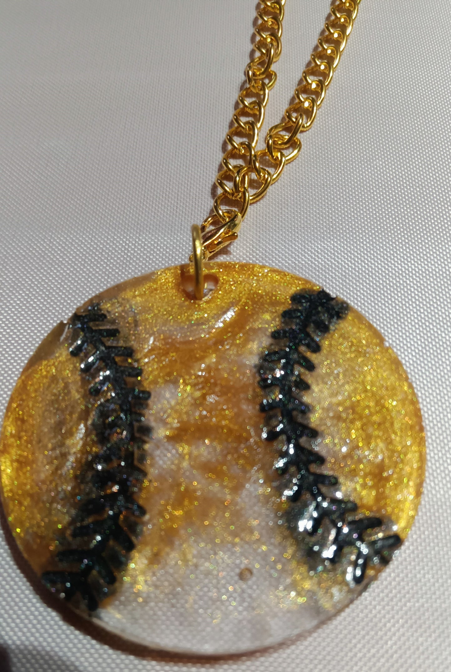 Gold Baseball Chain Necklace