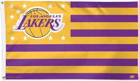 LA Lakers 3 x 5 Inch Flag