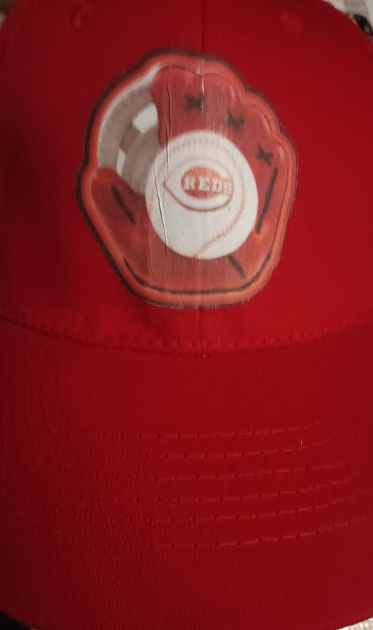C. Reds Baseball Glove on an Adjustable Baseball Cap