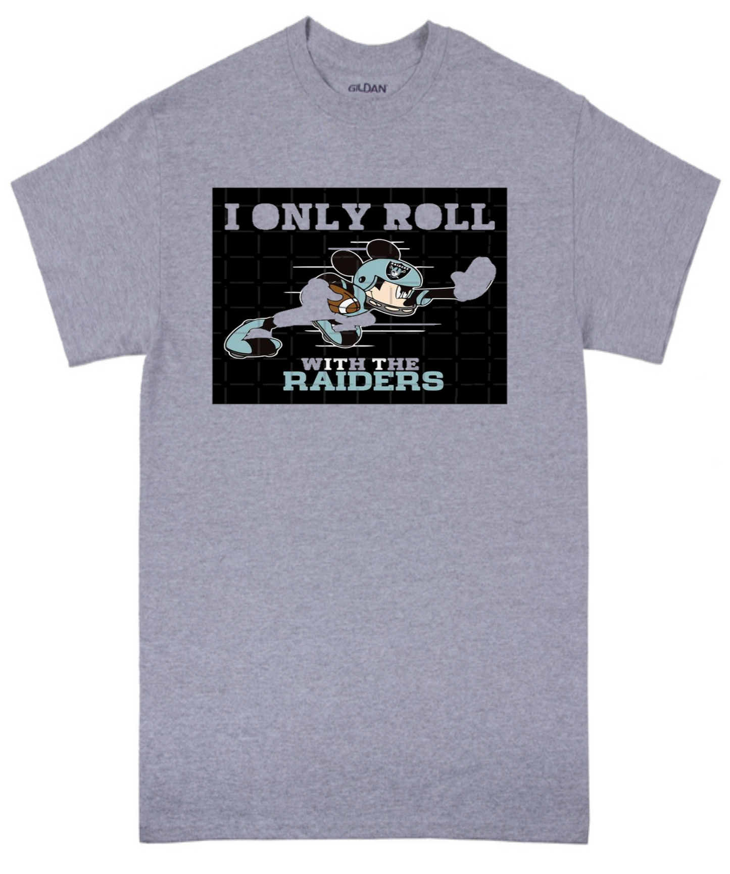 "I Only Roll with The Raiders" featuring Mickey Mouse T-shirt