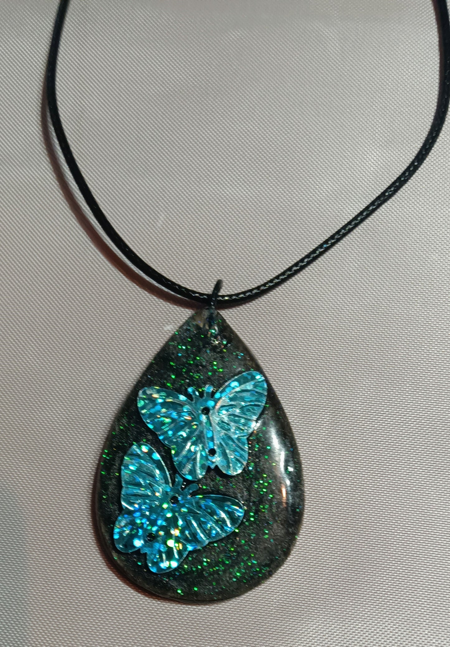 Turquoise Butterflies Pendant Necklace